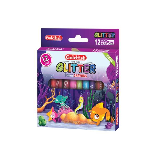 Goldfish 12 Glitter Crayon