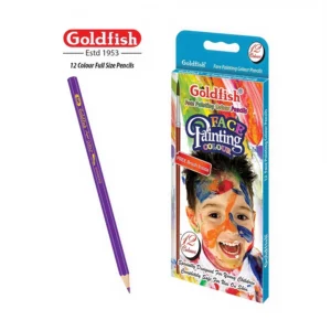 Goldfish Face Painting 12 Colour Full Size Pencils Cardboard Packet (01 Pack)